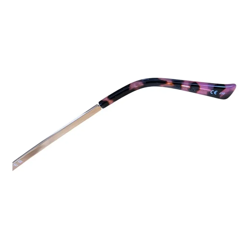 VonZipper Pearl Sunglasses Octagon Pink Silver Lens Gold Metal Womens